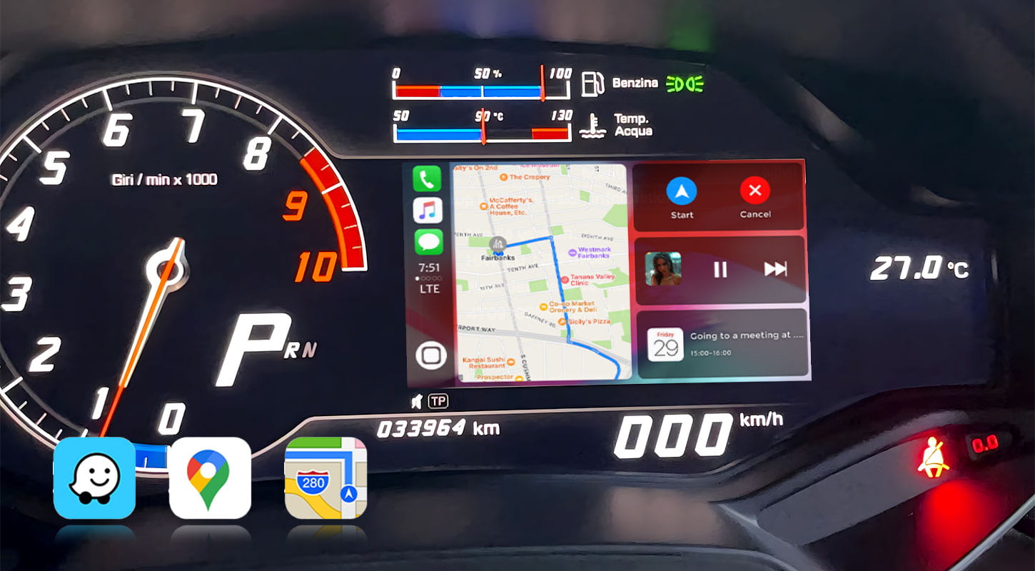 Smart Wireless CarPlay Android Auto Interface Module Kit for Lamborghini Huracan 2016