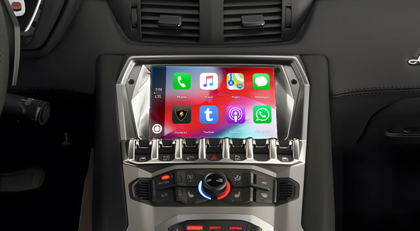 7'' best carplay wireless adapter for Lamborghini Aventador 2016