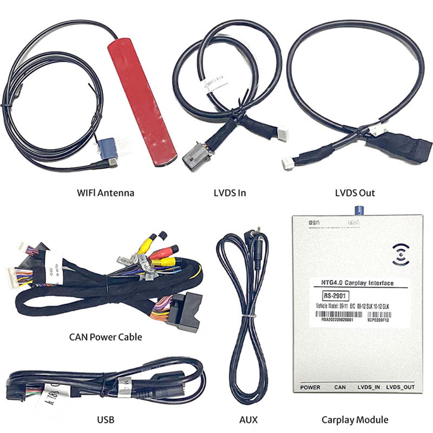 Wireless CarPlay with Reverse Camera Module for Mercedes Benz GLK NTG4.0 E C SLK