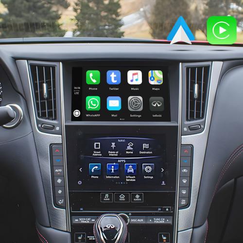 7 inch Wireless CarPlay Android Auto Kit Module Box Rear CarPlaymera Interface For Infiniti Q50L 2020